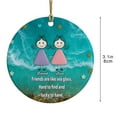 thumbnail image 2 of Colorful Round Acrylic Hanging Ornament 8Cm Style B, Sea Glass Friendship Themed Christmas Decor, Shatterproof Wall Tree Decoration, 2 of 6