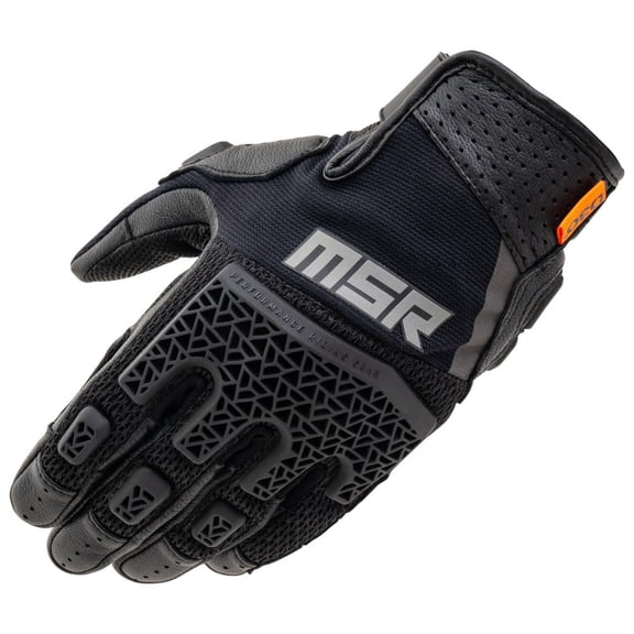 MSR La Sal with Molded TPR, D3O Adventure/Off-Road Glove (Black, Large)