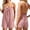 Pink, variant on Women's Sleeveless Off Shoulder Jumpsuit Casual Short Romper with Pockets,Green,L