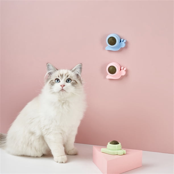 Las mejores bolas de hierba gatera para gatos: juguetes para morder en la pared con cinta adhesiva para aliviar el estrés y la ansiedad, promover la digestión y la salud bucal