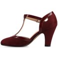 thumbnail image 2 of Journee Womens Olina Round Toe High Block Heel Pumps, Widths Available, 2 of 10