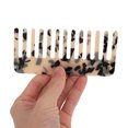 thumbnail image 3 of Unique Bargains 1 Pc Anti-Static Hair Comb Light Brown Acrylic, 3 of 5