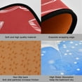thumbnail image 2 of 2-Piece Kitchen Rugs Set Non-Slip Mats Carpet Floor for Kitchen, Bathroom (19.7"x27.6" & 19.7"x47.2") Candy Cane-shaped Hearts Pattern, 2 of 7
