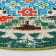 thumbnail image 3 of SAFAVIEH Madison Lanford Southwestern Area Rug, Green/Beige, 6'7" x 6'7" Round, 3 of 8