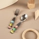 thumbnail image 4 of 2pcs Baby Spoon Fork Set Toddler Flatware, Toddler Utensils, Cute Handle Stainless Steel, Travel Carrying Case, Portable Feeding Training Spoons Forks, Foldable Case, Stainless Steel, 4 of 9
