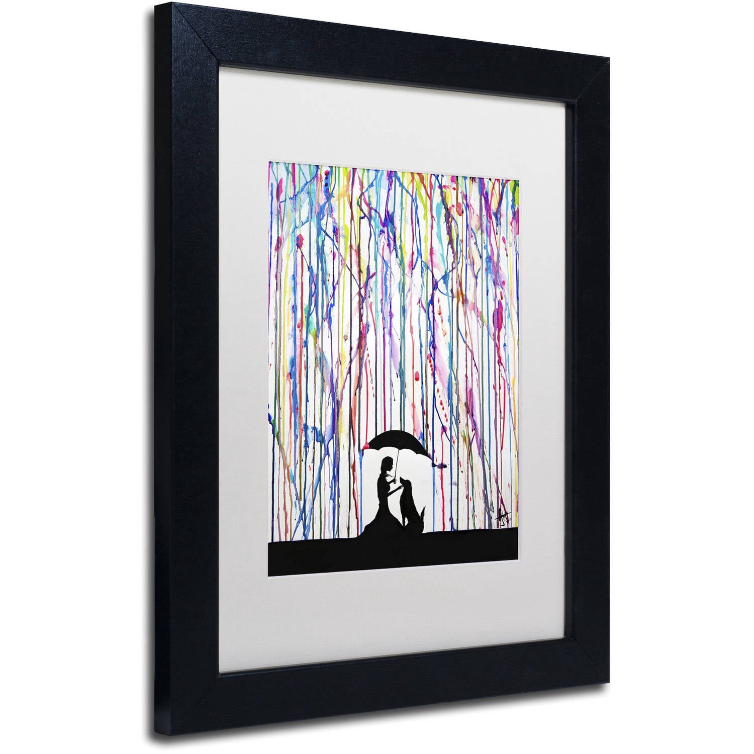 Trademark Fine Art 'Sempre' Canvas Art by Marc Allante, White Matte, Black Frame