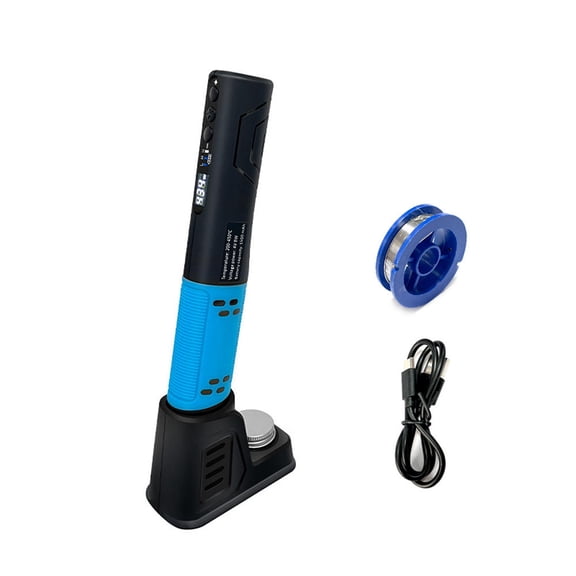 Yajisi Portable USB Soldering Iron 200-450℃ with LED Display, Type‑C Rechargeable, 1500mAh Battery, Fast Heat, Replaceable Tip