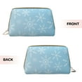 thumbnail image 3 of Cauagu Snowflake Snowing Print Large Cosmetic Bag,Portable Cosmetics Pouch Travel Makeup Bag Large Capacity Travel Makeup Case Organizer Makeup Brush Organizer, 3 of 8