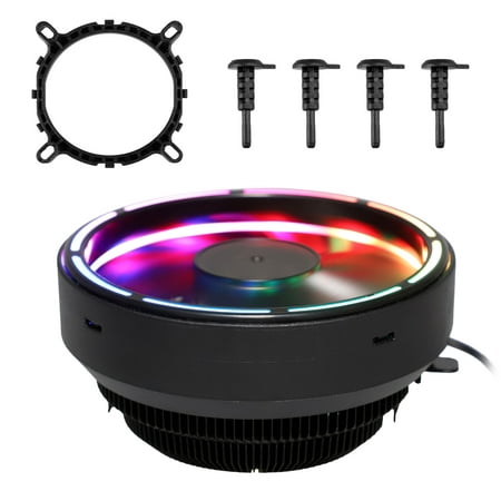 TSV 3-Pin Connector RGB AURA Ready Sync CPU Cooler For AMD Socket FM2 / FM1 / AM3 / AM2 with Aluminum Heatsink for Desktop PC (Best Cpu For Scientific Computing)