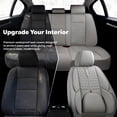 thumbnail image 3 of 2009 for Nissan Maxima Custom Fit Seat Covers Faux Leather Upholstery Protection Model Specific Padded Support Armrest Compatible, 3 of 10