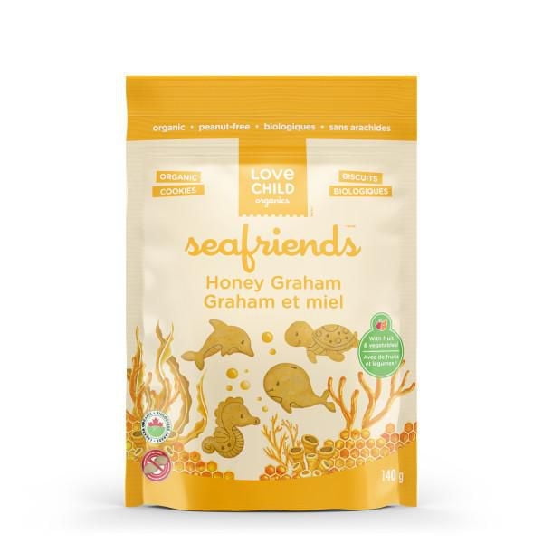 Love Child Organics Sea Friends Honey Graham Cookies 140g Pouch