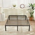 thumbnail image 2 of VECELO 16" Full Size Metal Platform Bed Frame, Heavy Duty Steel Slat/Mattress Foundation, No Box Spring Needed, Black, 2 of 8