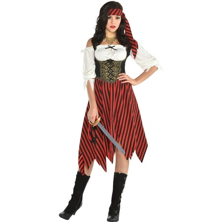 Beauty Pirate Halloween Costume for Women, Standard, Includes