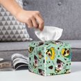 thumbnail image 4 of Kdxio Green Cute Avocado Print Tissue Box Cover,Square Decorative PU Leather Facial Paper Case Organizer Holder Dispenser for Bathroom,Night Stands,Desk,Car 5.2''X5.2''X5.2'', 4 of 6
