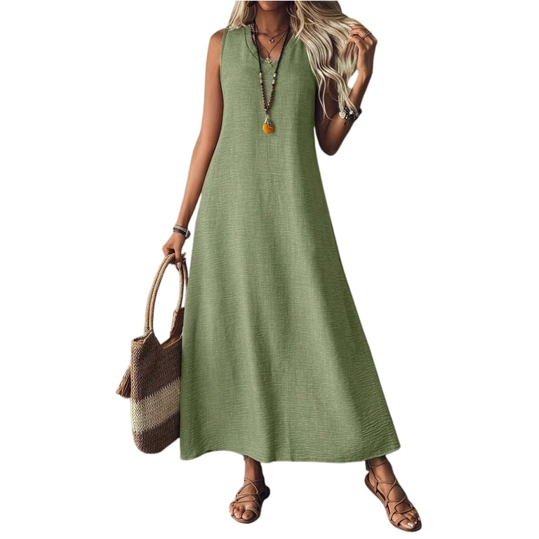 chinese dress ladies Heavenly Linen Maxi Dress
