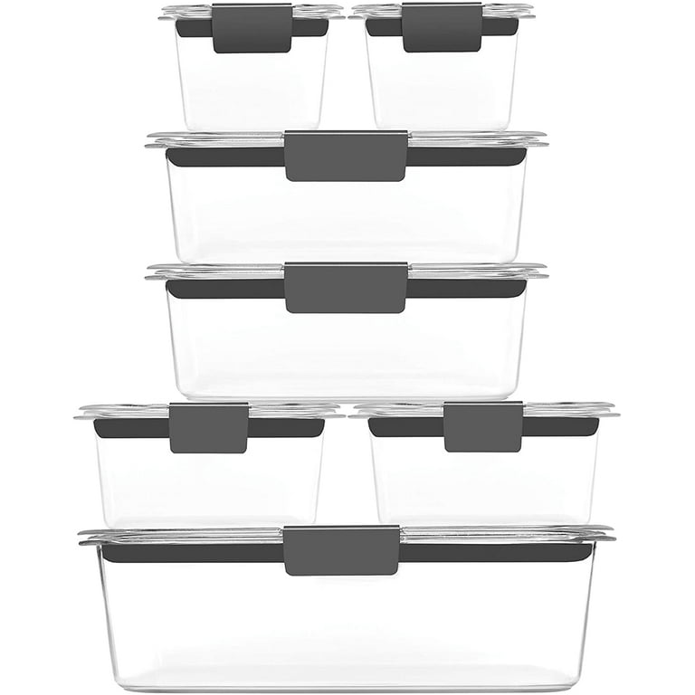 Rubbermaid Brilliance BPA Free Food Storage Containers with Lids, Airtight,  for Lunch, Meal Prep, and Leftovers, Set of 12 - AliExpress