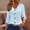 Light Blue, variant on Women's Tops Button Down 3/4 Sleeve Henley V Neck Shirts Loose Fit Summer Beach Casual Blouse Yellow