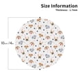 thumbnail image 2 of Sigee Cute Cartoon Dogs for Water-Resistant, Heat-Resistant, Non-Slip Leather Coasters Set, Ideal for Coffee Table, Office, Bar, Home Decor-Round Shape, 2 of 6