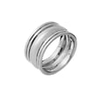 thumbnail image 1 of Silverly Men's Women's 925 Sterling Silver Barrel Grooved Wide Chunky Multi-Groove Ring, 1 of 1