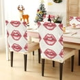 thumbnail image 3 of Decorative Chair Back Cover One Size x6 Chair Cover Dining Chair Slipcovers Chair Back Decoration Festival Chair Decoration Red Lips, 3 of 6