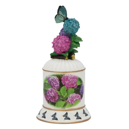 Let Me Call You Sweetheart Hydrangea & Butterfly Ceramic Wind Up Musical Bell