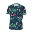 thumbnail image 6 of Wukai Christmas Print Men's Short-Sleeved Mesh T-Shirt,Quick-Dry Short Sleeve Workout T-Shirt-3X-Large, 6 of 8