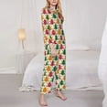 thumbnail image 3 of Haiem Colorful Frogs Pattern Women’s Long-sleeve Sleepwear,Sleepwear Set,2-piece Loungewear Set,Soft PJs Comfy Nightwear with Pockets-XX-Large, 3 of 7