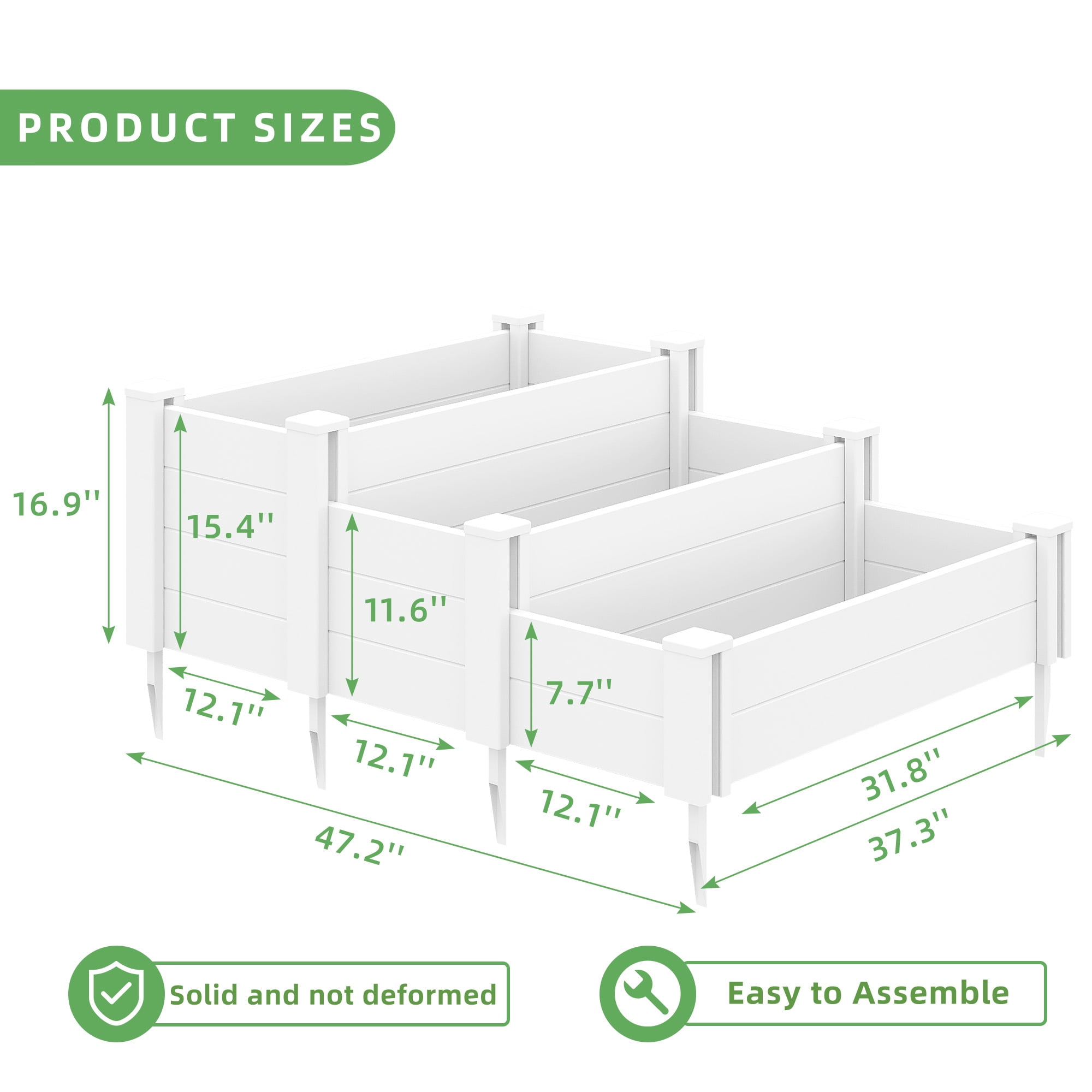 MAYEERTY Multipurpose White PVC Rectangular Garden Fence For Flowers, Vegetables, Pet & Poultry Nests