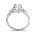 thumbnail image 6 of Oryn Jewelry 14K White Gold Plated 1.9 Ct Moissanite Round Cut Bands - Casual Wedding Bands for Women - Forever Moissanite Gifts for Her, 6 of 6