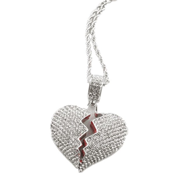 Gargantilla de collar con colgante de cadena de de imitación de cristal de nupcial de moda para mujer Plata