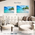 thumbnail image 4 of Elephant Stock Maldives Beach Coast Wall Art - Horizontal Multi Panel Canvas - Living Room Wall Decor - Beach Multi Panel - Blue And Beige Decor - 38" x 24", 4 of 8