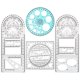 thumbnail image 1 of 4 Piezas Regla GeoméTrica Multifuncional Herramientas de Dibujo Juego PláStico Reglas CíRculo MedicióN MatemáTicas, 1 of 6