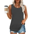 thumbnail image 2 of HAiming Womens Summer Tank Tops Sleeveless Round Neck Loose Blouse Plus Size Casual Solid Color Tunic Shirts, 2 of 9