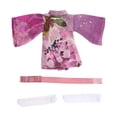 thumbnail image 4 of Ropa de kimono femenina a escala 1/12, ropa hecha a mano, figura de acción de moda. Púrpura, 4 of 9