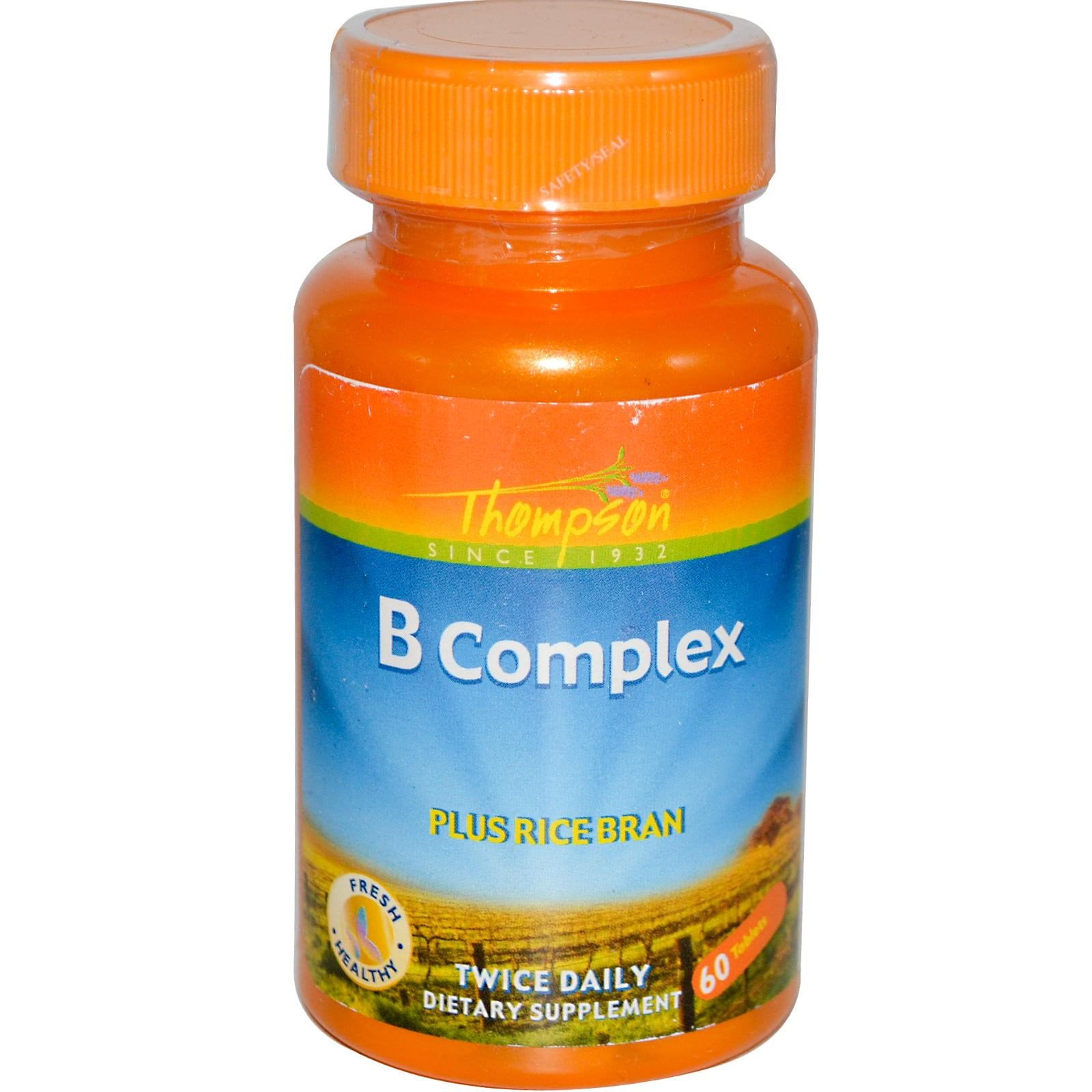 B Complex, Plus Rice Bran, 60 Tablets - Walmart.com - Walmart.com