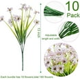thumbnail image 2 of Sinhoon 10 Bundles Artificial Flowers Outdoor UV Resistant Plastic Plant Silk Flower, Faux Fake Flower Greenery Shrub Plant Indoor Outdoor Home Garden Decor (White), 2 of 13