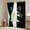 Black Gray 01, variant on Erosebridal Girly Princess Bow Blackout Curtains Set of 2 (52x84 Each) for Kids, Cute Monogrammed D Window Curtains