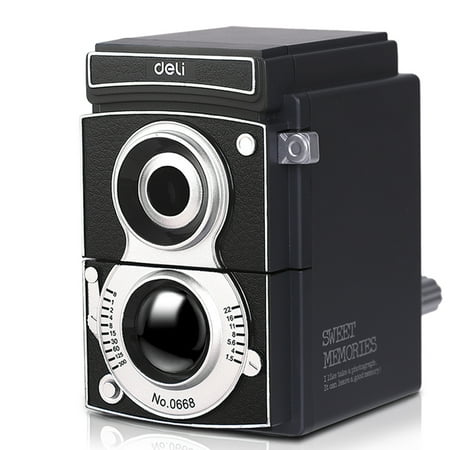 Deli Hand Crank Pencil Sharpener Manual, Black