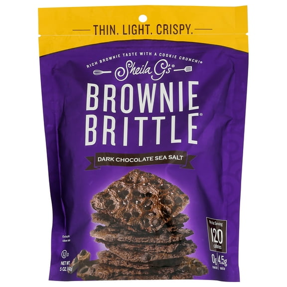Pack of 6, Sheila G's Brownie Brittle Dark Chocolate Sea Salt, 5 oz