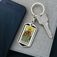 thumbnail image 5 of Tarot Card The Empress Keychain Dog Tag Stainless Steel or 18k Gold, 5 of 16