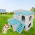 thumbnail image 6 of Cheers.US Hamster Hideout House with Ladder Ventilated Design Double Layers Hedgehog Chinchilla Villa Living Hut Pet Supplies,Ventilated, Eco-friendly, Stable Structure, 6 of 7