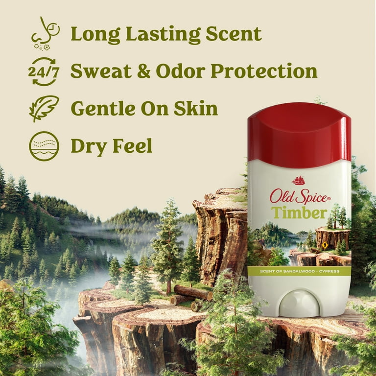 Old Spice, Antiperspirant Deodorant, Timber Sandalwood 2.26 oz