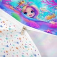 thumbnail image 4 of Erosebridal Colorful Mermaid Fishtail Twin Bedding,Watercolor Ocean Coral Duvet Cover Set For Girls 2pcs,No Comforter,Reversible, 4 of 6