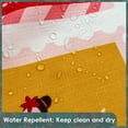 thumbnail image 3 of Merry Christmas Shower Curtain,Stamp Pattern Slub Textured Fabric Shower Curtains for Winter Holiday Decor,Water Repellent,72"×72", 3 of 6
