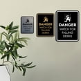 thumbnail image 3 of Signs ByLITA Portrait Round Danger Watch For Falling Debris Door or Wall Sign Easy Installation | Health And Safety | Building And Danger Sign (Ivory/Dark Brown) - Medium, 3 of 9