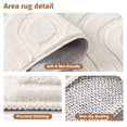 thumbnail image 5 of Findosom 3'x5' Area Rug for Living Room,Machine Washable Non-Slip Area Rug,Jacquard Ultra Soft Non Shed Cream Modern Wavy Carpet Indoor Rugs for Bedroom Dining Room Home Office Entryway Decor, 5 of 9