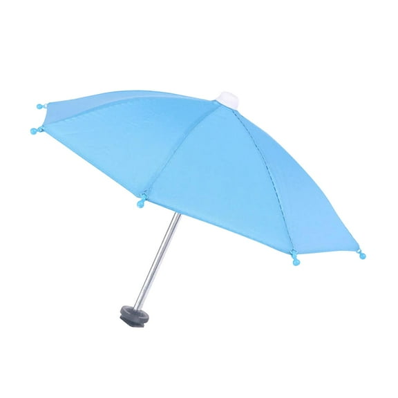 Rushawy 10.6" Umbrella for Camera with Hot Shoe Mount Accessory Versatile Waterproof Light Blue