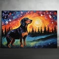 thumbnail image 2 of Blackand Tan Coonhound Dog Watercolor Starry Night Van Gogh Painting Kits, Painting Watercolor Canvas, Canvas Suitable for Room Decor Cafe Decor Or Gift for Friends, 2 of 4