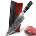 thumbnail image 1 of Kitchen Knife 8-inch Professional Chef Knife VG-10 Damascus Steel 67 Layer Sharp Cooking Knife Knife with Giftcase, 1 of 7