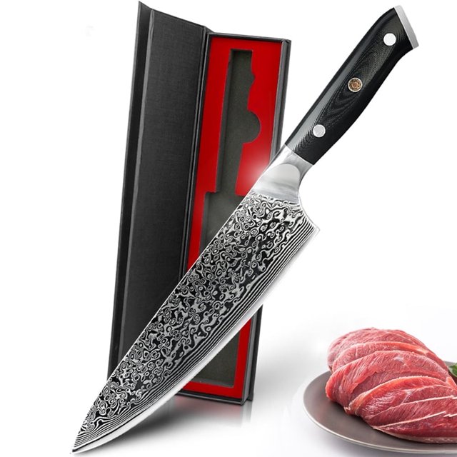 Kitchen Knife 8-inch Professional Chef Knife VG-10 Damascus Steel 67 Layer Sharp Cooking Knife Knife with Giftcase